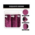 Purple Luxury Modern Velvet Curtains For Living Room / Bedroom Window & Door 1 P.