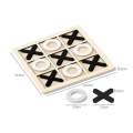XO Triple Tic Tac Toe Wooden Board Game Casual Battle Board Game Suitable for children.
