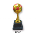Football Gold Trophy for football tournaments, 7inch and 5inch - 2 pieces. 