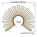 Colorful Halo Crown Headband Sun Goddess Crown Bohemian Wedding Halloween Accessories Plastic Spike Headdresses DIY Lolita Tiara. 