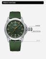 NAVIFORCE NF8031 Sport Quartz Trendy Watch For Men Silicone Strap With Date Alloy Case Wrist Watch.