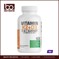 Bronson Vitamin K2 MK-7 Plus Vitamin D3 - 60 Capsules. 