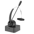 Call Center Office Bluetooth Headphones With Mic Charging Base Wireless Headset HiFi Noise Cancelling Earphones For PC Laptop. 