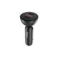 CCALL-YT01 Shake-Head Dual USB Fast Car Charger - Black.