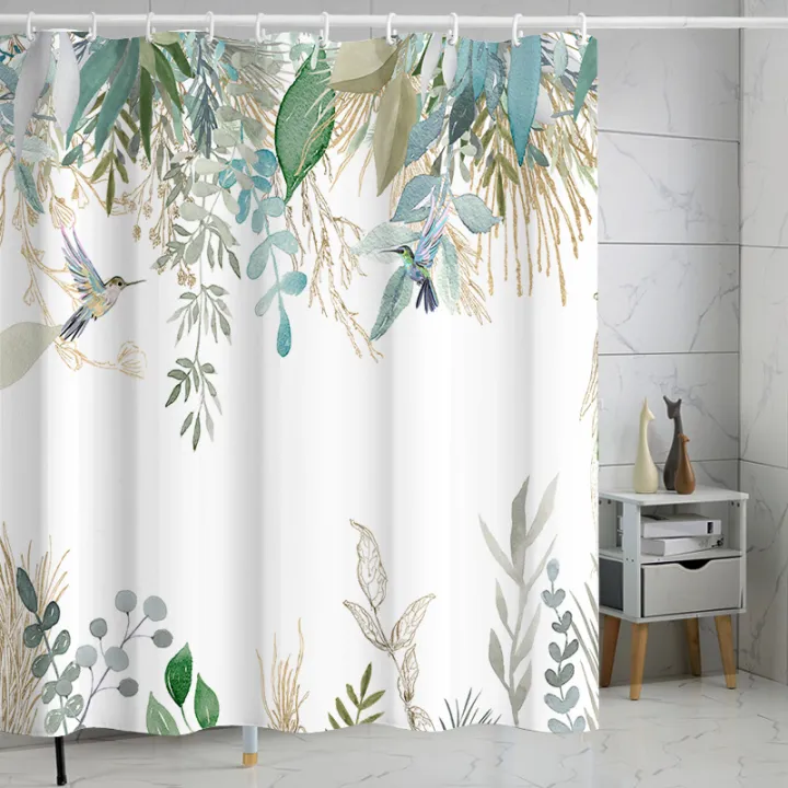 Digital%20shower%20curtain%20cross-border%20plant%20flower%20waterproof%20polyester%20bathroom%20four-piece%20set%20of%20dry%20and%20wet%20separation%20moisture-proof%20and%20mildew-proof%20isolation%20curtain%20-%20Image%204