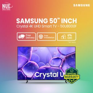 Bornilshop New Model Samsung Official 50 Inch Crystal 4K UHD Smart TV (50U8000F) model 2025