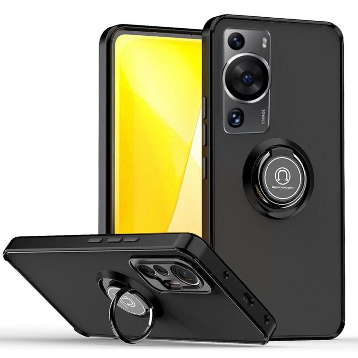 New Phone Case For Huawei P60 Cover Side Stripe Design Soft Matte Texture Multifunctional Bracket All Inclusive Protection For Huawei P60 Pro Case