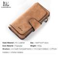 (New) louiwill' wallet for women long clutch pure PU leather hand bag large capacity card holder zipper coin pure Fahion money bag.