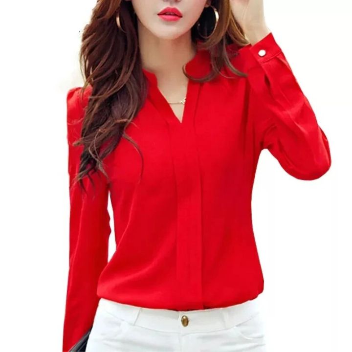 Long%20Sleeve%20Shirt%20Women%20Autumn%20Clothing%20Fashion%20Slim%20Chiffon%20Blouse%20V-Neck%20Korean%20Elegant%20Office%20Lady%20Shirts%20Basic%20Womens%20Tops%20-%20Image%206