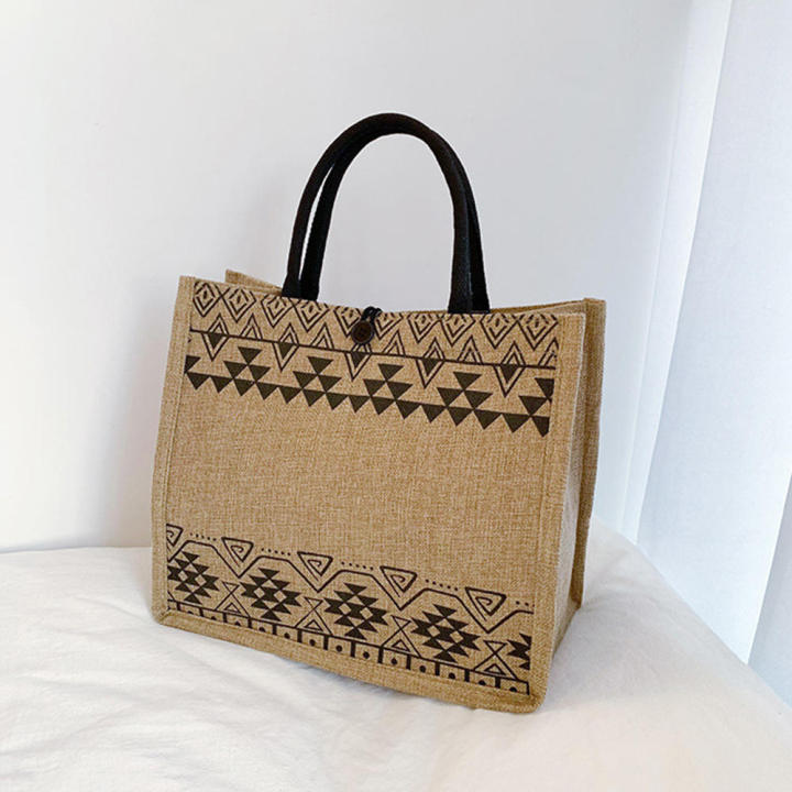 Print Vintage Tote Bag Casual Vintage Eco-Friendly Women's Retro