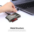 HXSJ Kingston FCR-HS4 USB3.0 High-speed Card Reader Multifunctional USB3.0 Metal Card Reader Compatible with Multiple Memory Cards.