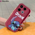 Jizetin for Infinix Note 40 Back Cover Cute Stitch Ladder Camera Soft Rubber Mobile Phone Case. 