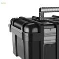 Tool Box Large Space Lightweight Durable with Lid Hammer Handy Tools Electrician Repairs Box Repair Tool Storage Case for Garage Home Trunk , 41cmx33cmx21.5cm. 
