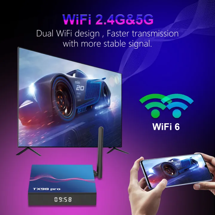 NEW%20TX98%20PRO%20Android%2012%20Android%20TV%20BOX%202.4%205G%20Wifi6%206K%20Set-top%20Box%20Allwinner%20H618%204G%2032G%2064G%20HD%20Media%20Player%20Smart%20TV%20Box%20-%20Image%205