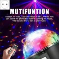 FORIDE Disco Ball Light LED Bluetooth Speaker Voice Control with Remote Control 9 Colors Suitable for Prom Lights US Plug. 