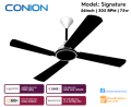 Conion Signature Ceiling Fan 56 Inch, 4 Blades - Oxide Black - Elevate the Comfort and Style of Your Space.