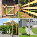 Stainless Steel (Range 3.3-6Inch) Post Protector, Protects Wooden Mailboxes Fences From Lawnmower Rain Damage Post Protector Screw Tool. 