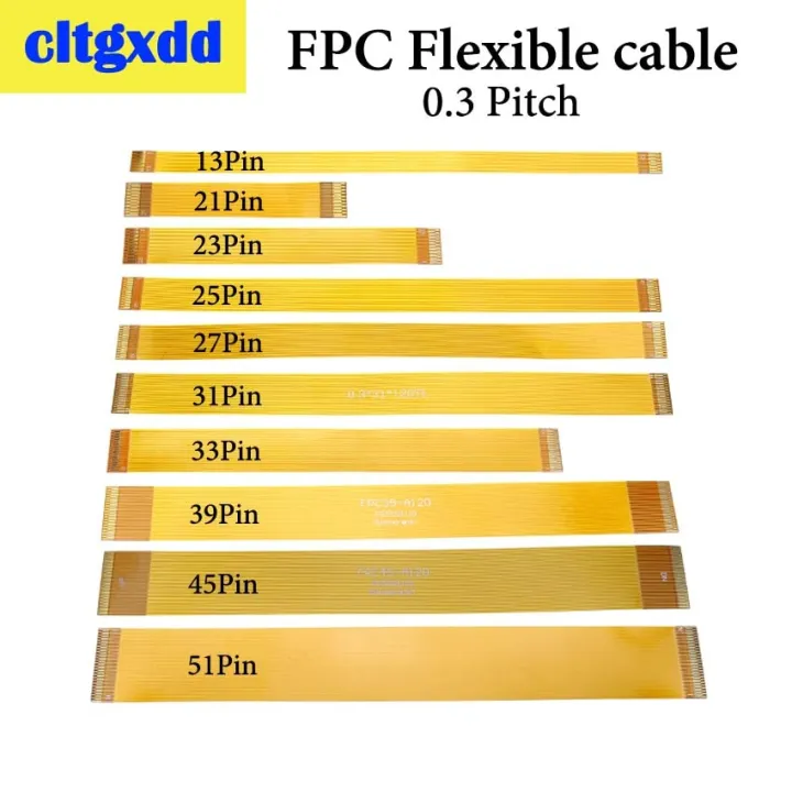 cltgxdd%20Gold%20plated%20FPC%20Connector%20cable%20Line%2013%2021%2023%2025%2027%2031%2033%2039%2045%2051%20Pin%20FFC%20FPC%20Flexible%20Flat%20Ribbon%20Cable%20Pitch%200.3%20mm%20-%20Image%203