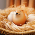 5x Egg Shape Desk Decor Dog & Egg Union Decoration for Home Offices Fun Christmas Gifts.