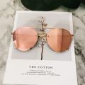 Mirror Sunglasses Men Or Women OVal Brand Designer Sun Glasses aviation Pink Rose Gold Eyeglasses Metal Frame How Sale. 