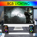 RGB Gaming Speaker LEERFEI E1046 USB Speaker For PC Laptop Desktop Computer Compact Size Sound Box With Breathing LED Lights. 