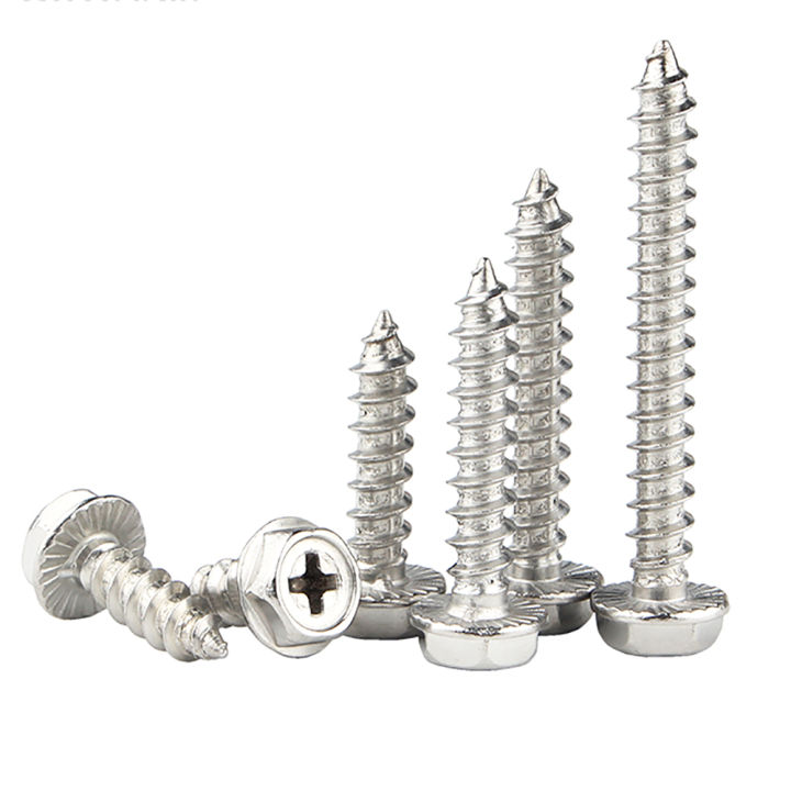 5%20-10%20pcs%20304%20Stainless%20Steel%20Self-Tapping%20Phillips%20Hex%20Screw%20Cross%20Hexagonal%20Flange%20Cross%20Head%20Screws%20Wood%20Nail%20M3%20M4%20M5%20M6%20-%20Image%204