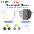 OQ BOGA 6 Styles Proof Radiation Anti UV Photochromic Metal Sunglasses Men Women Outdoor Decorate Anti Blue Light Oval Full Rim Computer Eyeglasses. 