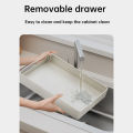Qiunery Pull Out Cabinet Organizer, Pull Out Organizer With Nano Adhesive, Slide Out Pantry Shelves, Kitchen Cabinet Pull Out Shelves For Bathroom, Office. 