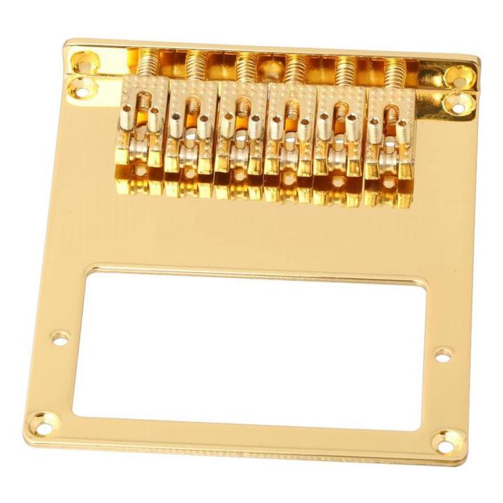 2021 6 Roller Saddle 6 String Humbucker Guitar Bridge for Tele Telecaster Guitar (Gold)