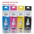 Refill Ink 664 4 Color Set (4 Bottle) For Epson L120 L130 L132 L210 L220 L310 L365 L380 L382 L486 L550 L565 L800 L805 L1300 L1455. 