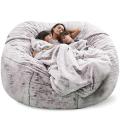 Giant Fur Bean Bag Cover Big Round Soft Fluffy Faux Fur BeanBag Lazy Sofa Bed Cover Living Room Furniture Without Inner Core.