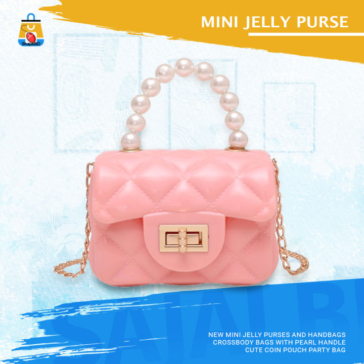 New Mini Jelly Purses And Handbags Crossbody Bags With Pearl Handle Cute Coin Pouch Party Bag Daraz .bd