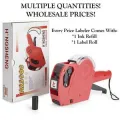 Price Tag Labeller Machine with 1 Ink & 1 Paper Rolls Price Tag Sticker. 