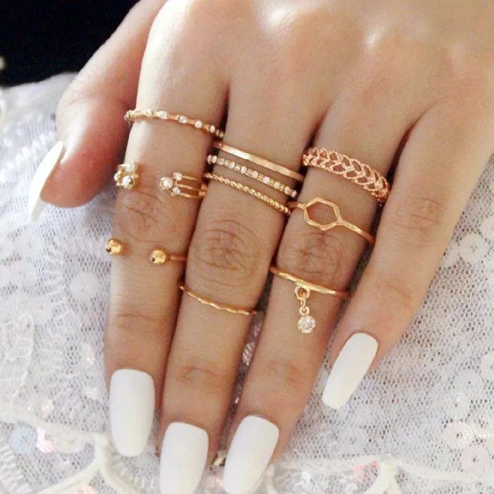 8Pcs/Set%20Exquisite%20Simple%20Crystal%20Geometric%20Ring%20Set%20Women%20Personality%20Hip-Hop%20Rock%20Finger%20Rings%20Party%20Jewelry%20Accessories%20-%20Image%202