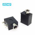 2Pcs- PCB Mount 3.5mm 5Pin Socket PJ325 for Headphone Stereo Jack Audio Video Connector Black. 
