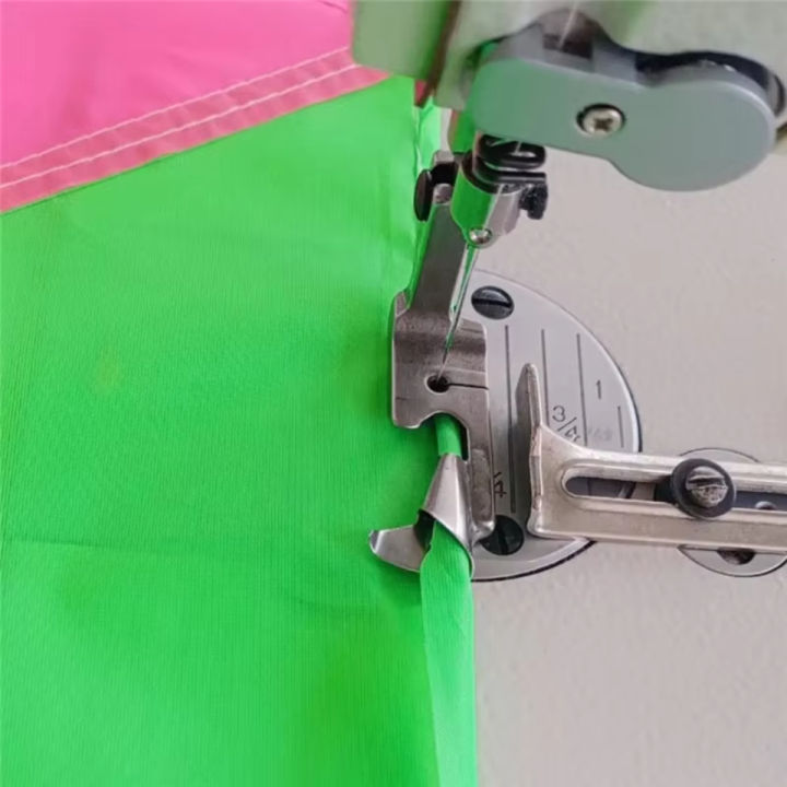 1 PC Industrial Sewing Machine Curved Hemming Foot Silk Chiffon Skirt Crimping Presser Foot Hem Pull Tube Presser Foot Industrial Sewing Machine Curved Hemming Foot Silk Chiffon Skirt Crimping Presser Foot Hem Pull Tube Presser Foot NEW