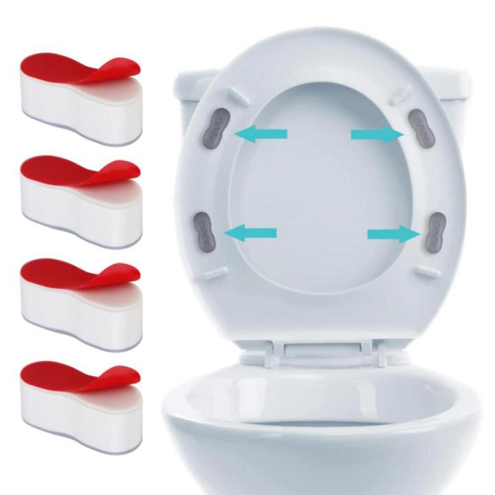 4Pcs/lot Antislip Toilet Cover Gasket Bumper Self-adhesive Seat Cushioning Pads Provides A Great Buffering Protective 5*2*1.7 Cm