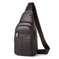 Luxury Brand Chest Pack Men Crossbody Bag PU Leather Chest Bag For Boy Travel Belt Sling Bag Black Brown Messenger Bag Male.