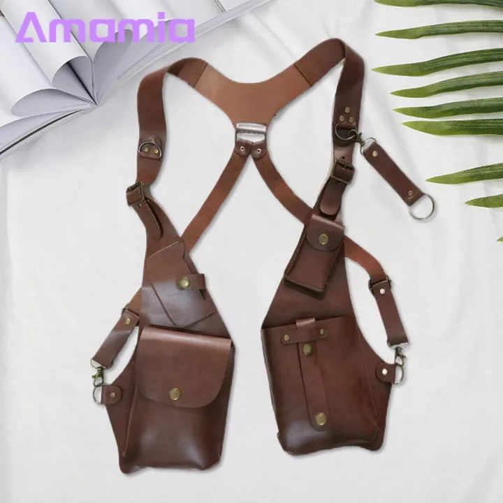 Men%20Anti-theft%20Strap%20Bag%20Medieval%20Steampunk%20Style%20Anti-theft%20Sling%20Bag%20with%20Adjustable%20Strap%20Rivet%20Decor%20Underarm%20Double%20Shoulder%20Bag%20in%20Smooth%20Faux%20Leather%20for%20Armpit%20Bag%20for%20Outdoor%20Use%20-%20Image%205