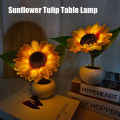 LED Sunflower Artificial Night Light Bedroom Dormitory Decorative Table Lamp Simulation Flowers Light Luyo. 