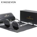 KINGSEVEN, Gothic Steampunk Round Metal Frame Polarized Sunglasses, With Spring Bridge & Temples, For Men Women Outdoor Sports Party Vacation Travel Driving Fishing Supplies Photo Props.
