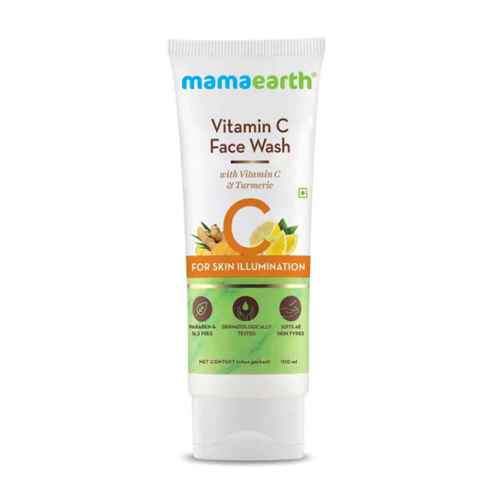 Mamaearth Vitamin C Face Wash with Vitamin C and Turmeric for Skin Illumination - 100ml