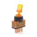 12v 20a Yellow - ASW-14D Illuminated LED Short Head Toggle Switch. 
