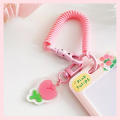 (New)Tulip card et cute elastic rope tudent chool card bu meal protection card et key chain work card ID et.