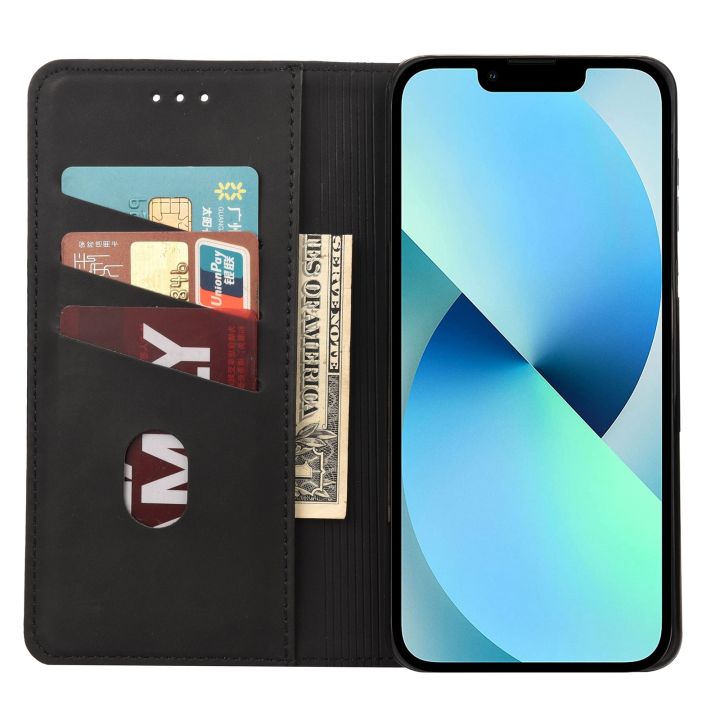 For%20iPhone%2014%20Plus%20Skin%20Feel%20Splicing%20Leather%20Phone%20Case%20-%20Image%204