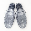 Crystal Slippers Women's Transparent Non Slip Outdoor Mom Sandals Women's Plastic Flat Heel Home Summer Bath Bath Shoes. 