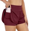 Fashion New Summer Running Shorts Women 2 in 1 Sports Jogging Fitness Shorts Training Quick Dry Womens Gym Sport Gym Short Pant.