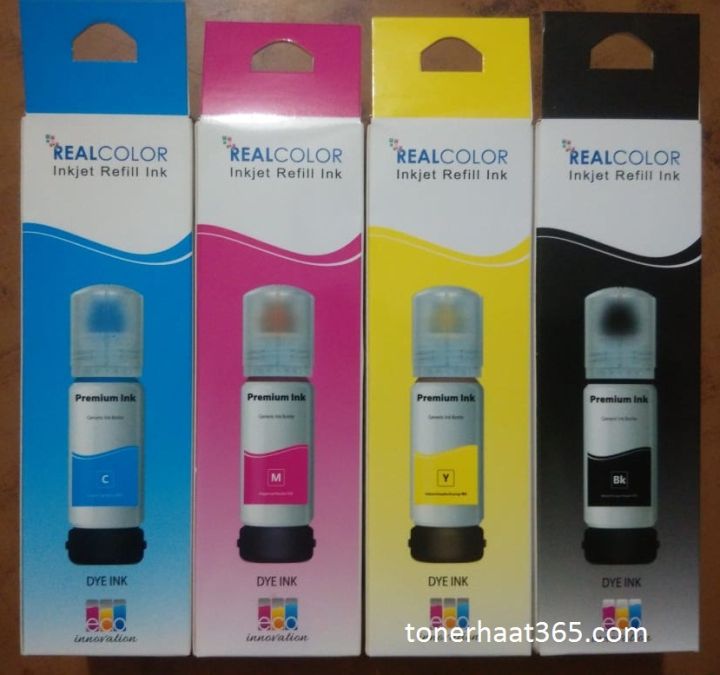 Epson 003 ink, 004 Ink Cartridge for Epson Printer L3108/L3110L/3111L/L3150/L4150/L4158/L6160/L6161/L6190/ET2700/Et3700/ET7750 (Full Set 4 Pcs)