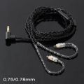 JCALLY Wear-resistant Copper Braided Headphone Earphone Cable with B/C/MMCX Pin. 