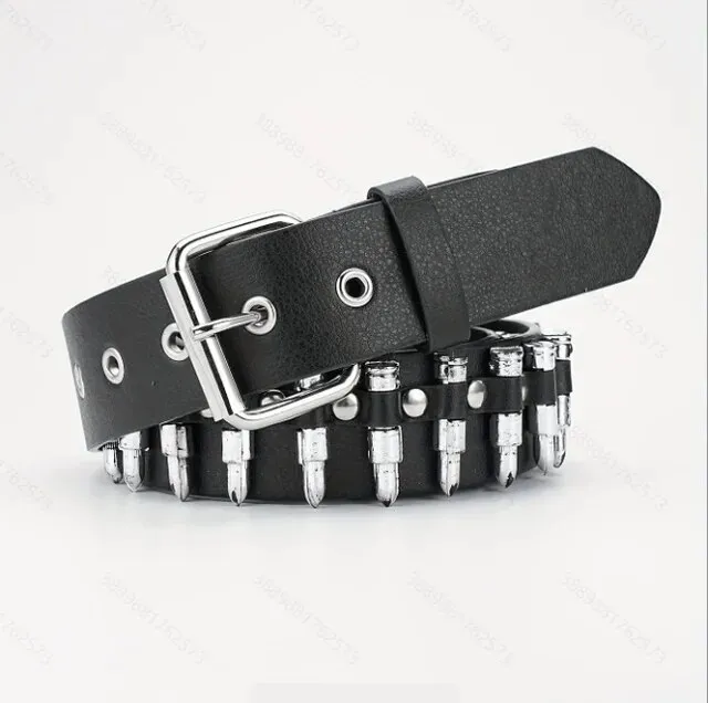 Bullet%20Studded%20Belt%20Punk%20Rock%20Gothic%20Grunge%20Stylish%20with%20Metal%20Buckle%20Artificial%20Bullet%20-%20Image%206